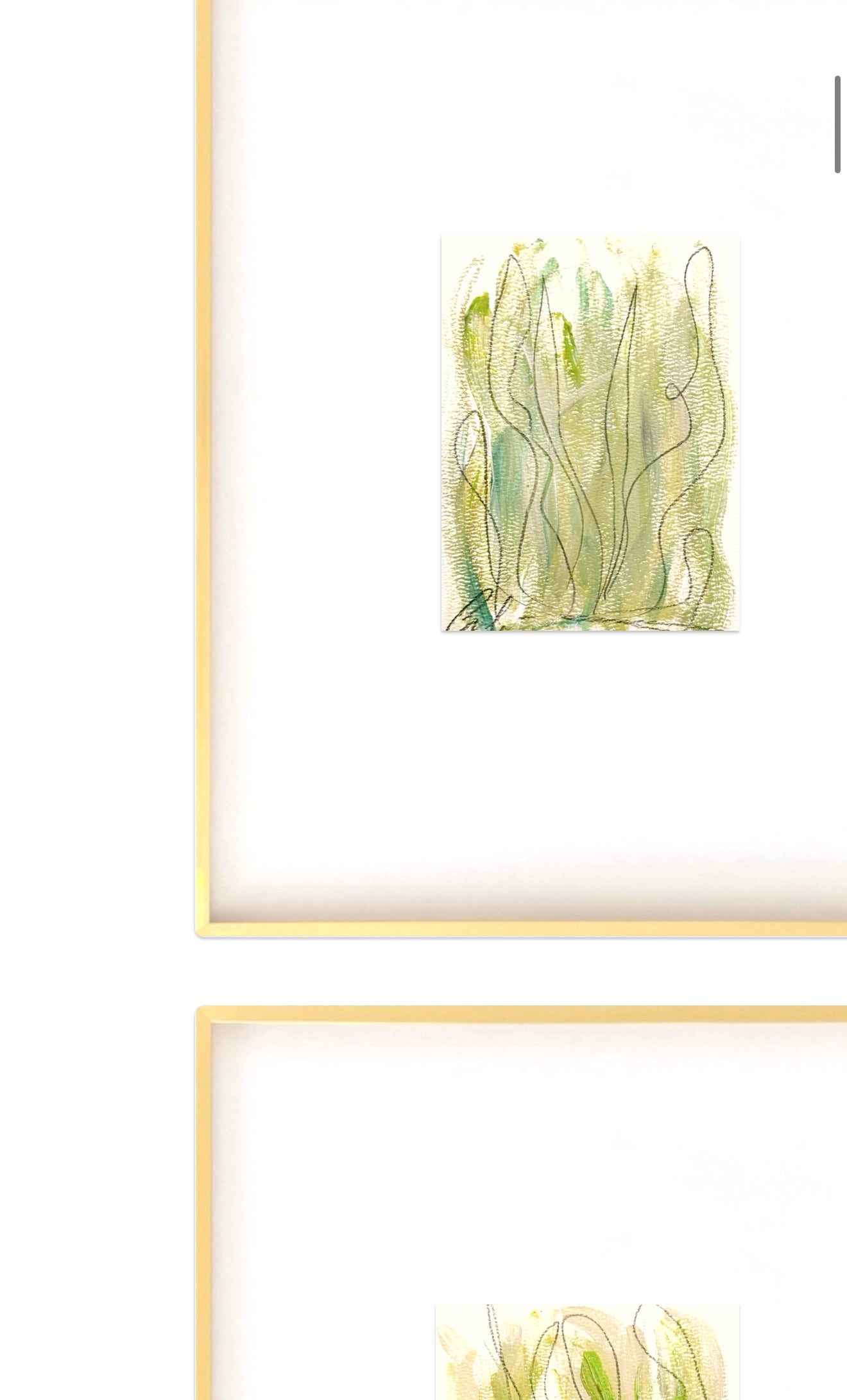 Original Abstract Mixed Media Paintings, Set of Two Framed