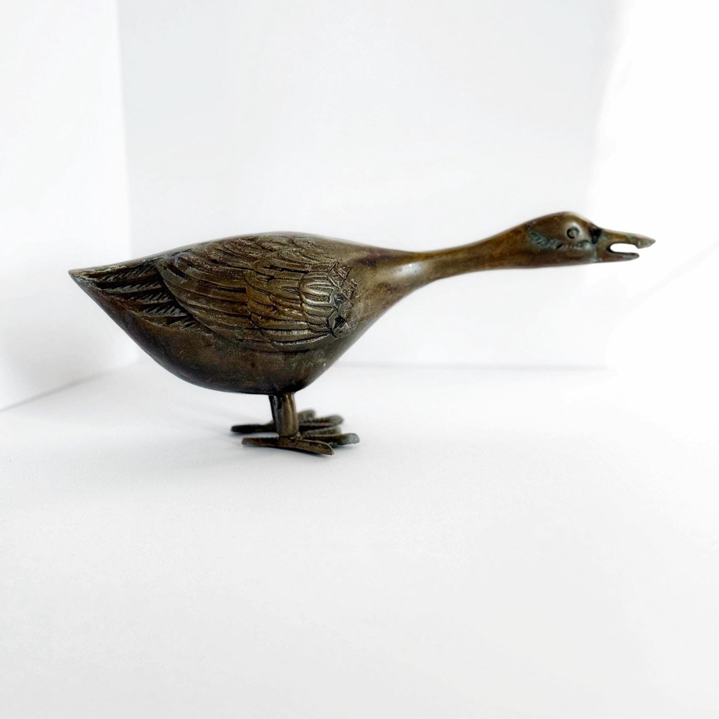 Copper Duck Sculpture
