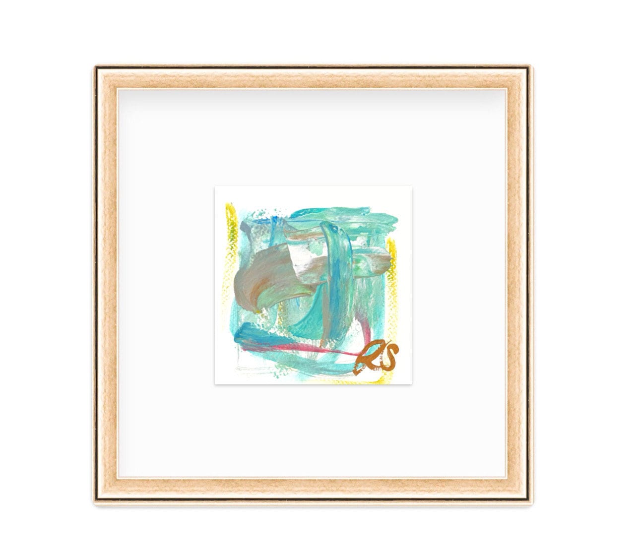 Original Abstract Art, Set of Six Paintings for Frame Gallery, size 5”x5”