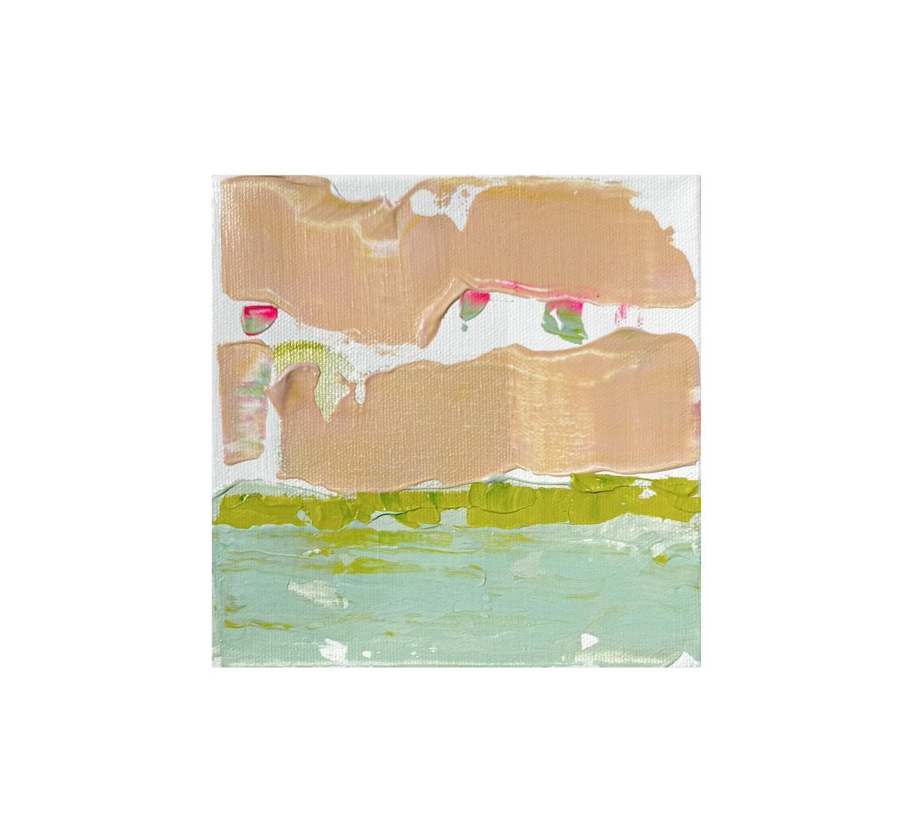 Original Abstract Mixed Media Landscape Painting on Streched Canvas, Abstract Artwork, Small Landscape, Abstract Art