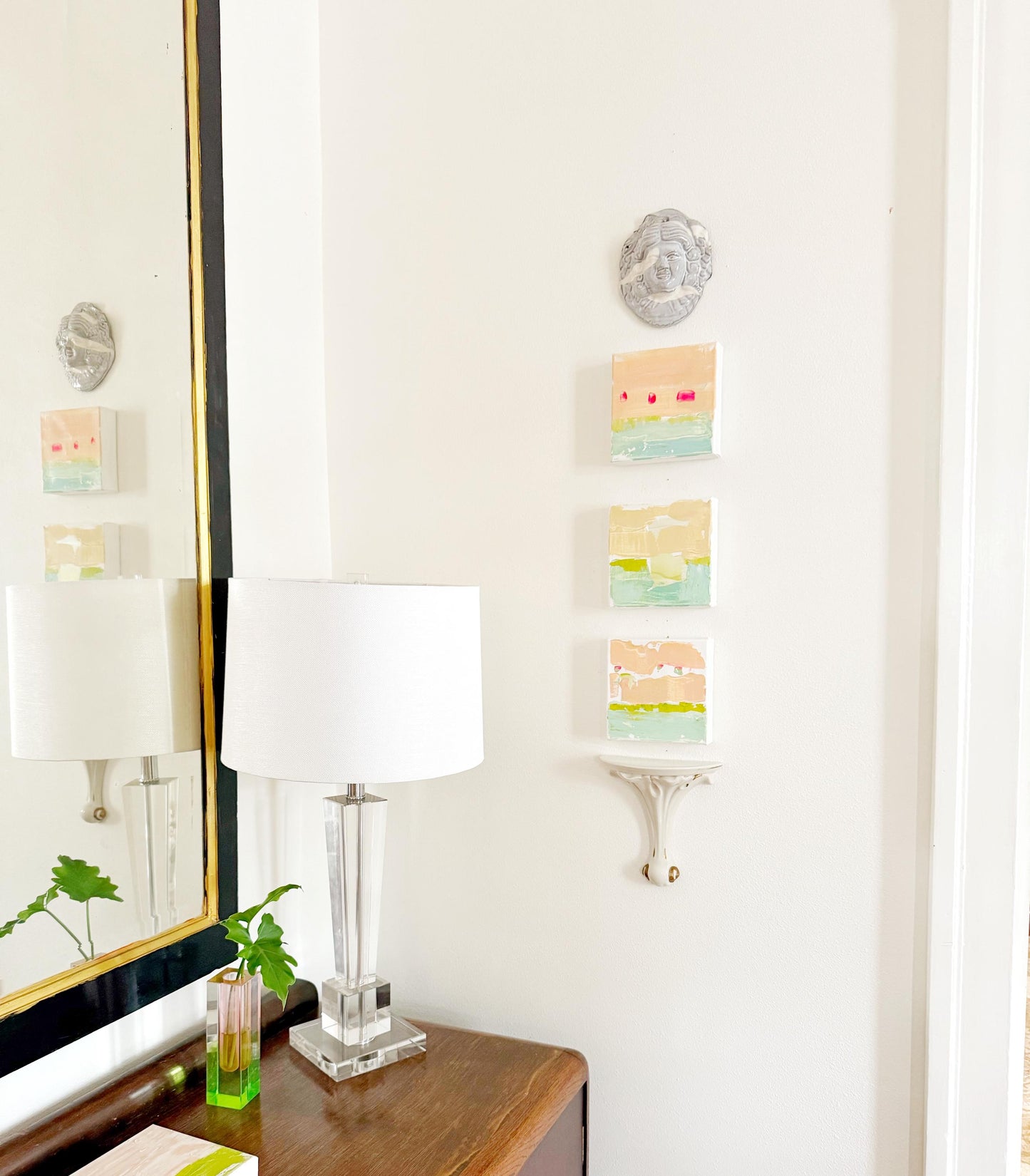 Original Abstract Mixed Media Landscape Painting on Streched Canvas, Abstract Artwork, Small Landscape, Abstract Art