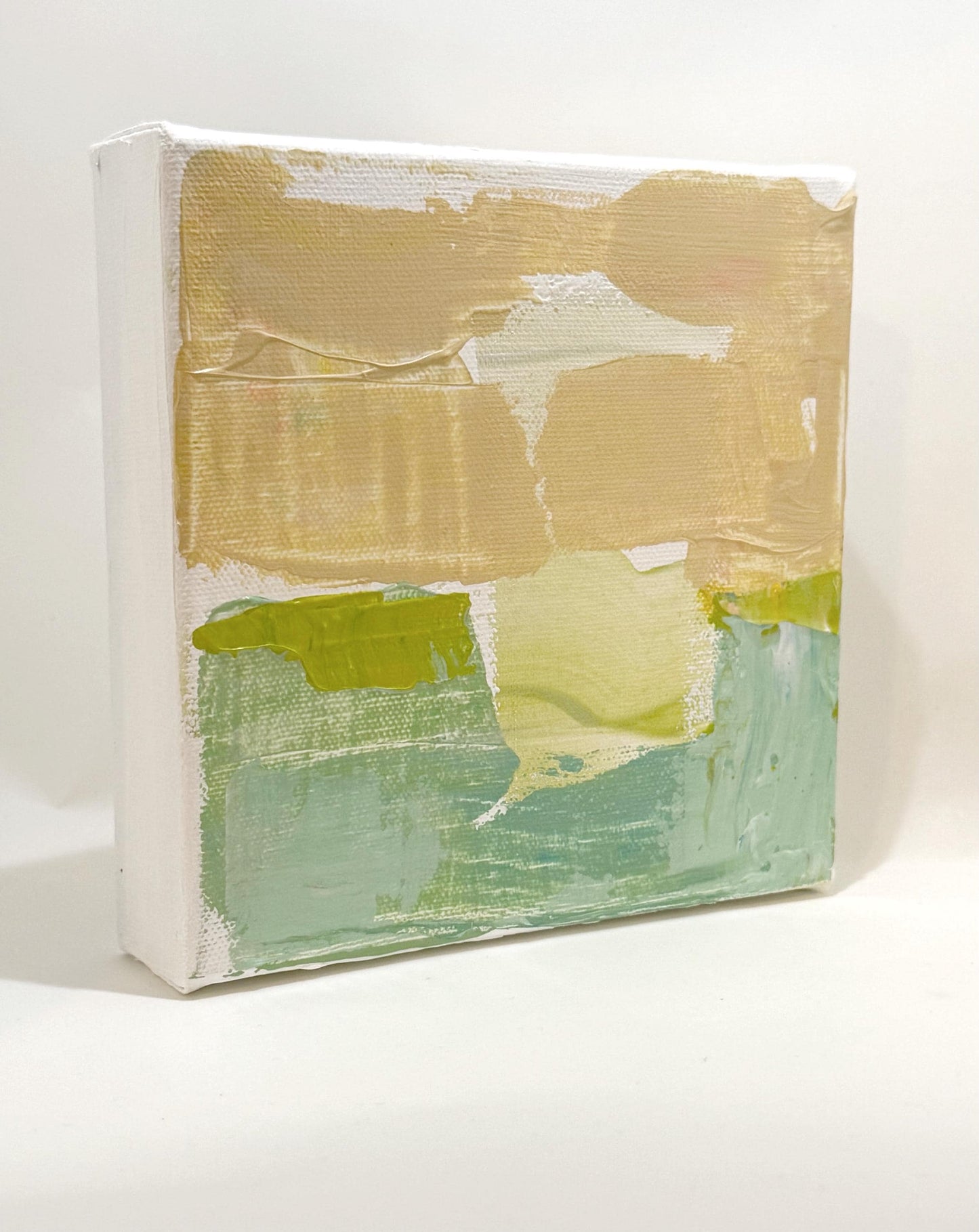 Original Abstract Mixed Media Landscape Painting on Streched Canvas, Abstract Artwork, Small Landscape, Abstract Art