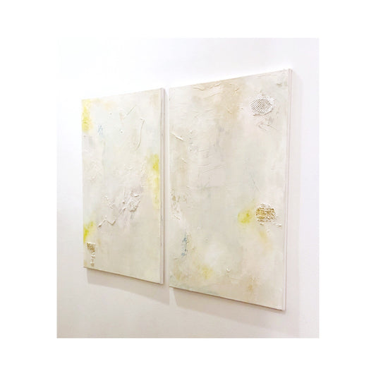 Custom Large Canvas Artwork, Mixed Media Painting, Original Painting, Custom Color Options, Set of 2 (24" x 36") Interior Designer Art