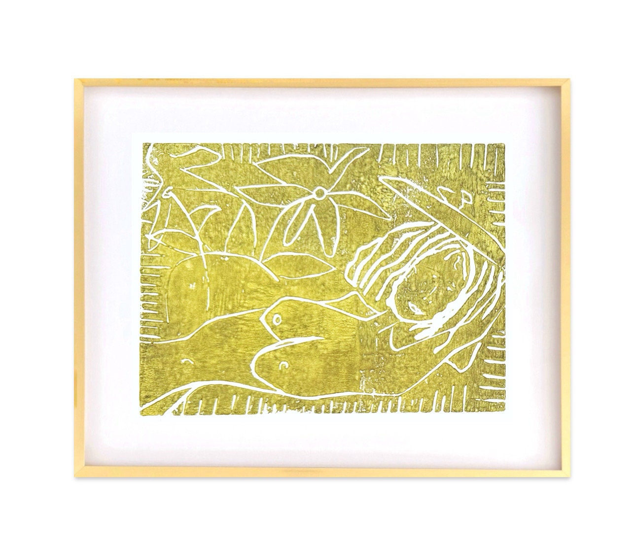 Abstract Nude Figure Monoprint, Neutral Artwork, Minimalist, Home Decor, Abstract Wall Art, Modern Home Decor, Figure Art