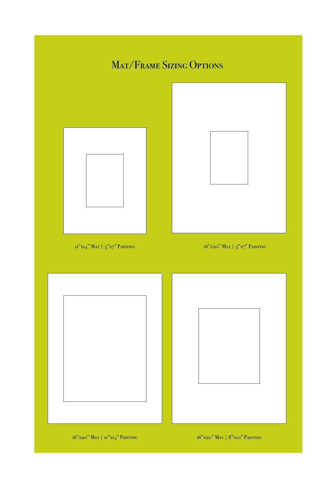 Custom Set of 3 Abstract Paintings (5”x7”) Framed in 16”x20” Gold Metal Gallery Frames