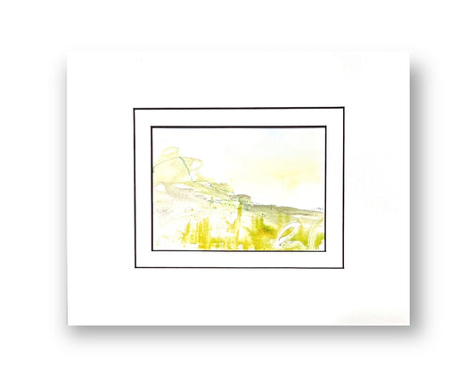 Original Abstract Mixed-Media Painting, Size 4”x6”, Matted in 8”x10”, Ready to Frame, Abstract Artwork, Original Artwork, Small Art, Napa 2