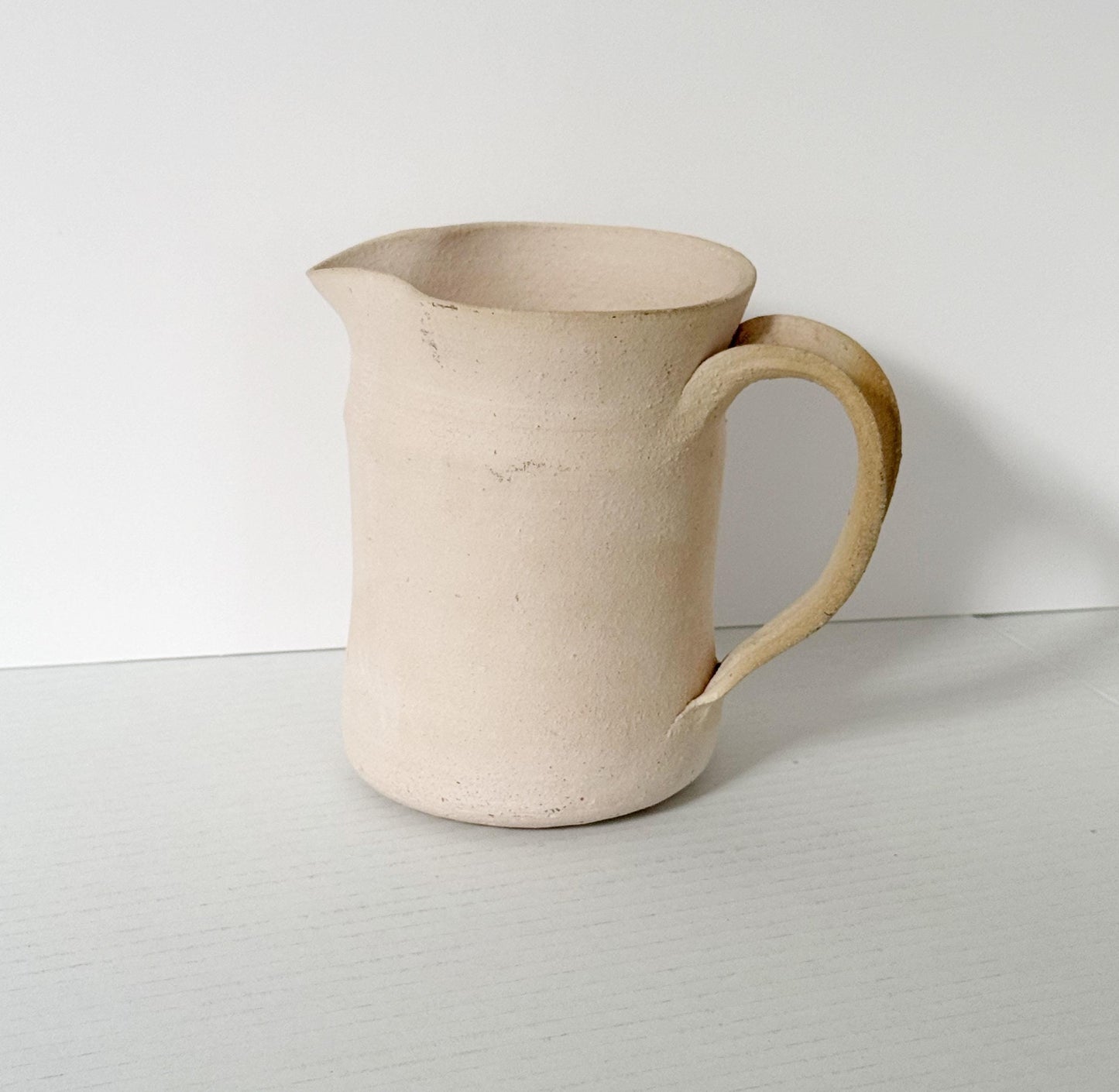 Handmade Taupe Drink Pitcher
