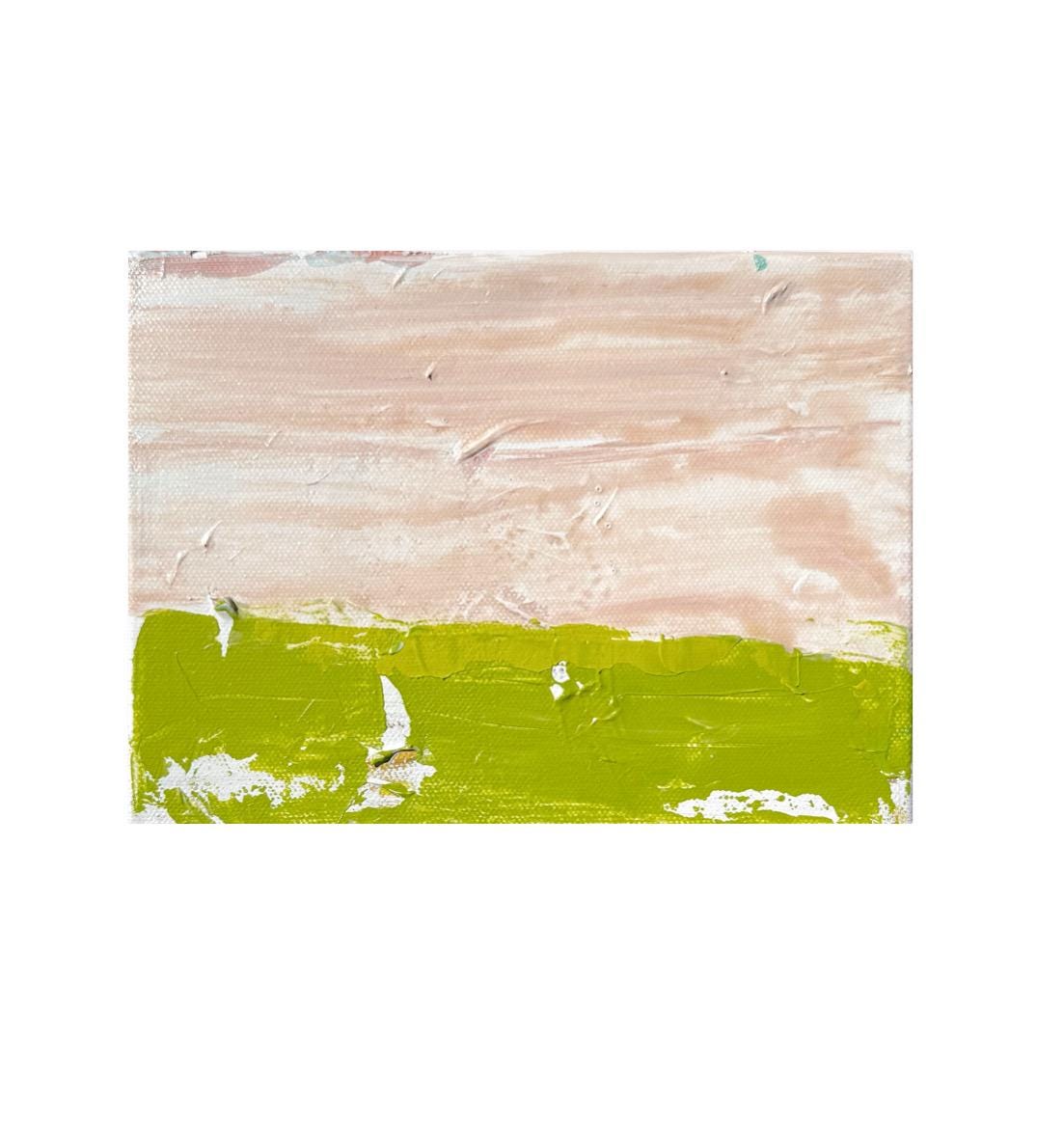 Original Abstract Mixed Media Landscape Painting on Streched Canvas, Abstract Artwork, Small Landscape, Abstract Art