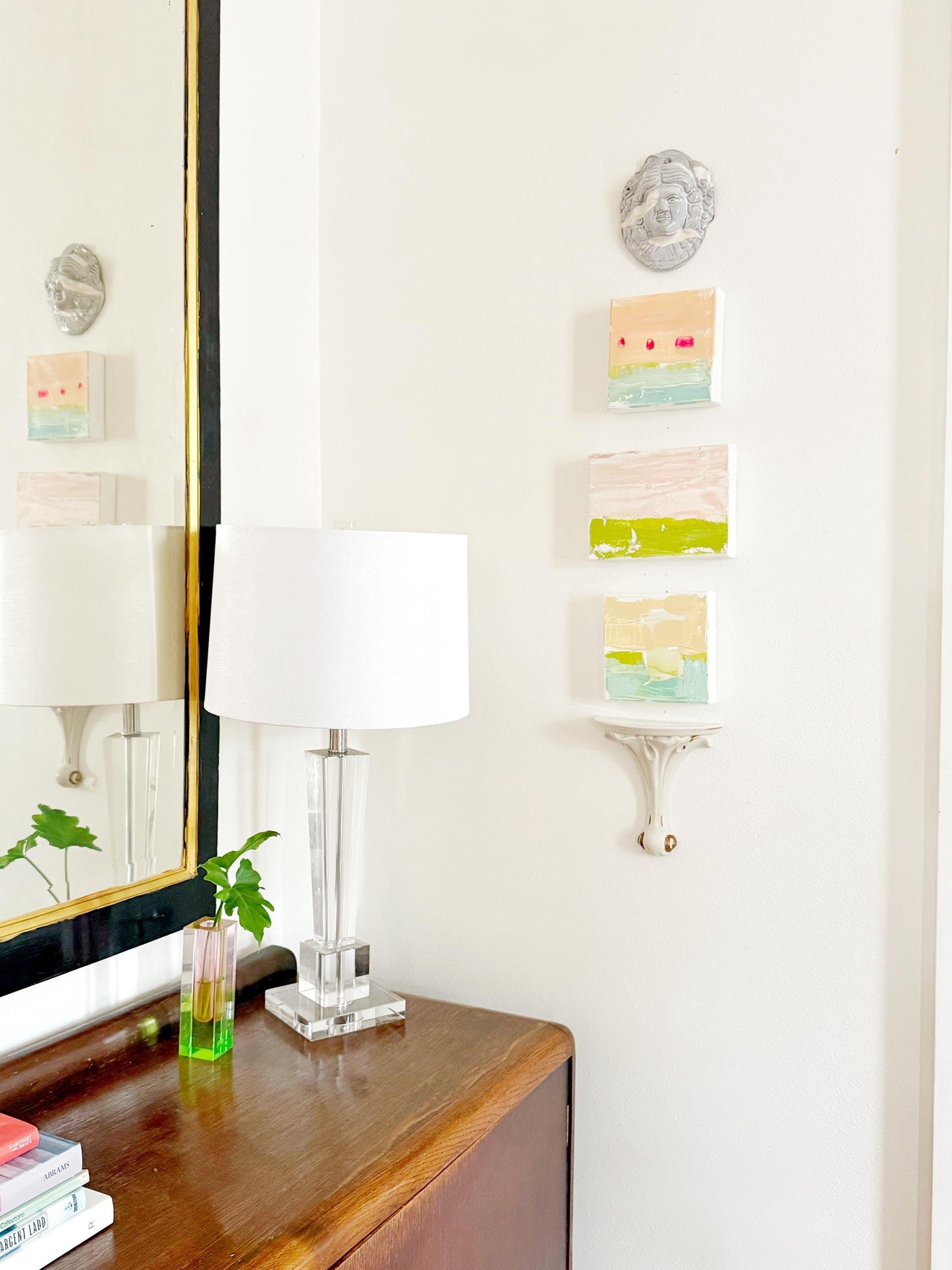 Original Abstract Mixed Media Landscape Painting on Streched Canvas, Abstract Artwork, Small Landscape, Abstract Art