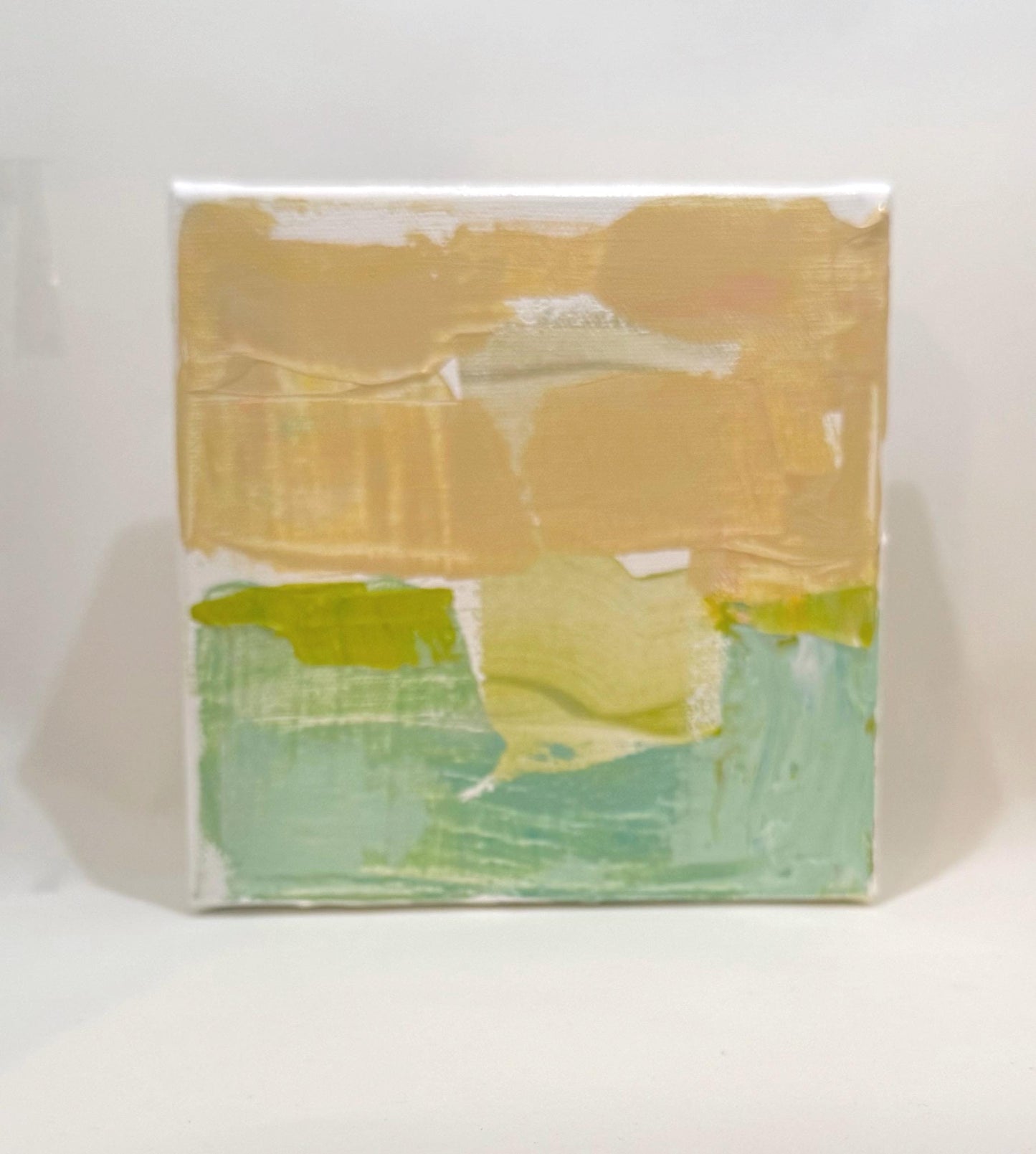 Original Abstract Mixed Media Landscape Painting on Streched Canvas, Abstract Artwork, Small Landscape, Abstract Art