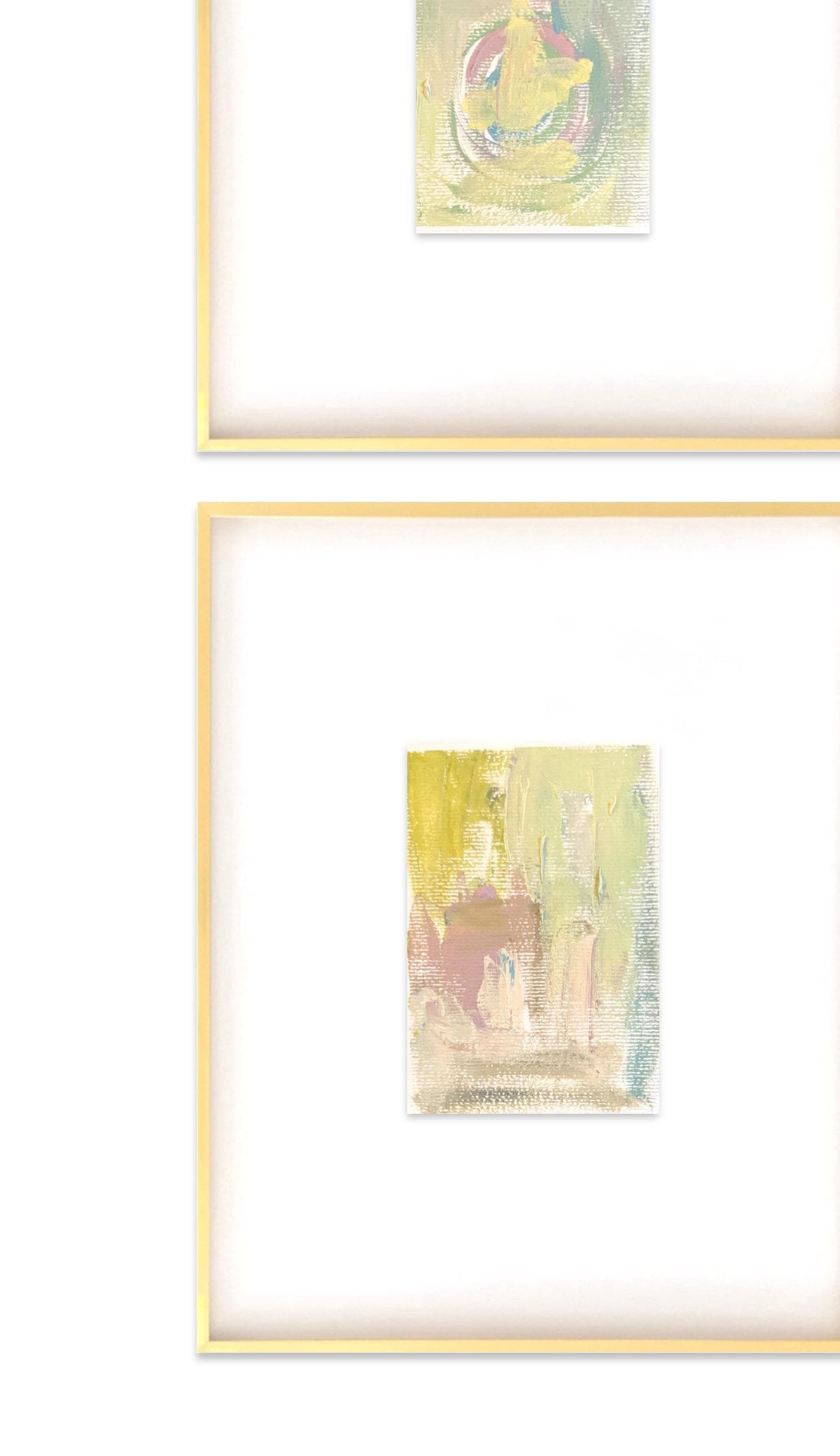 Original Abstract Mixed Media Paintings, Set of 4, Bright Paintings, Size 4x6