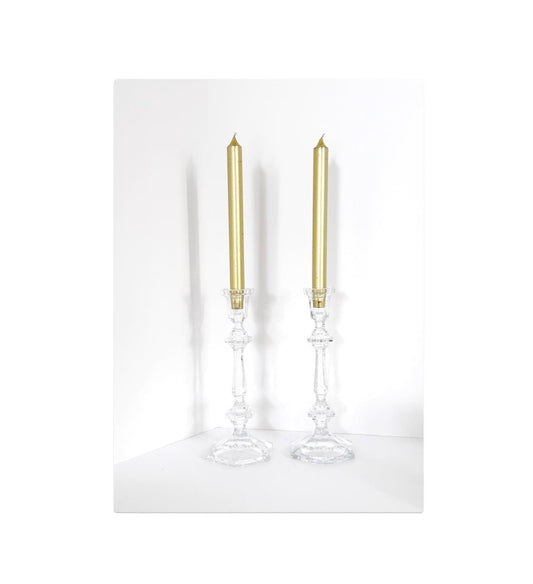 Pair of Crystal Candlestick Holders