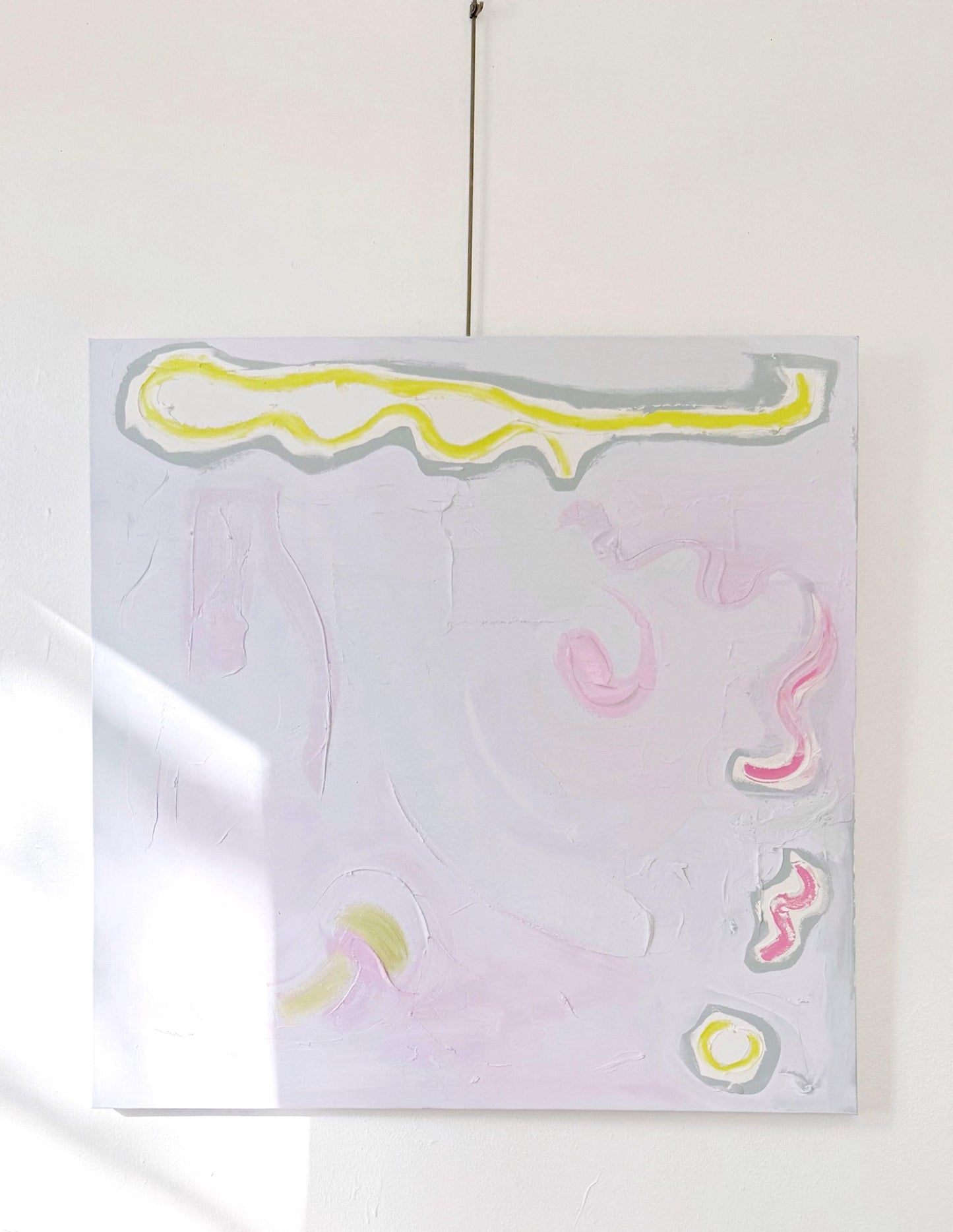 Original Abstract Mixed Media Painting on canvas, Size 30”x40”, White Abstract Painting, Texture Painting on Stretched Canvas