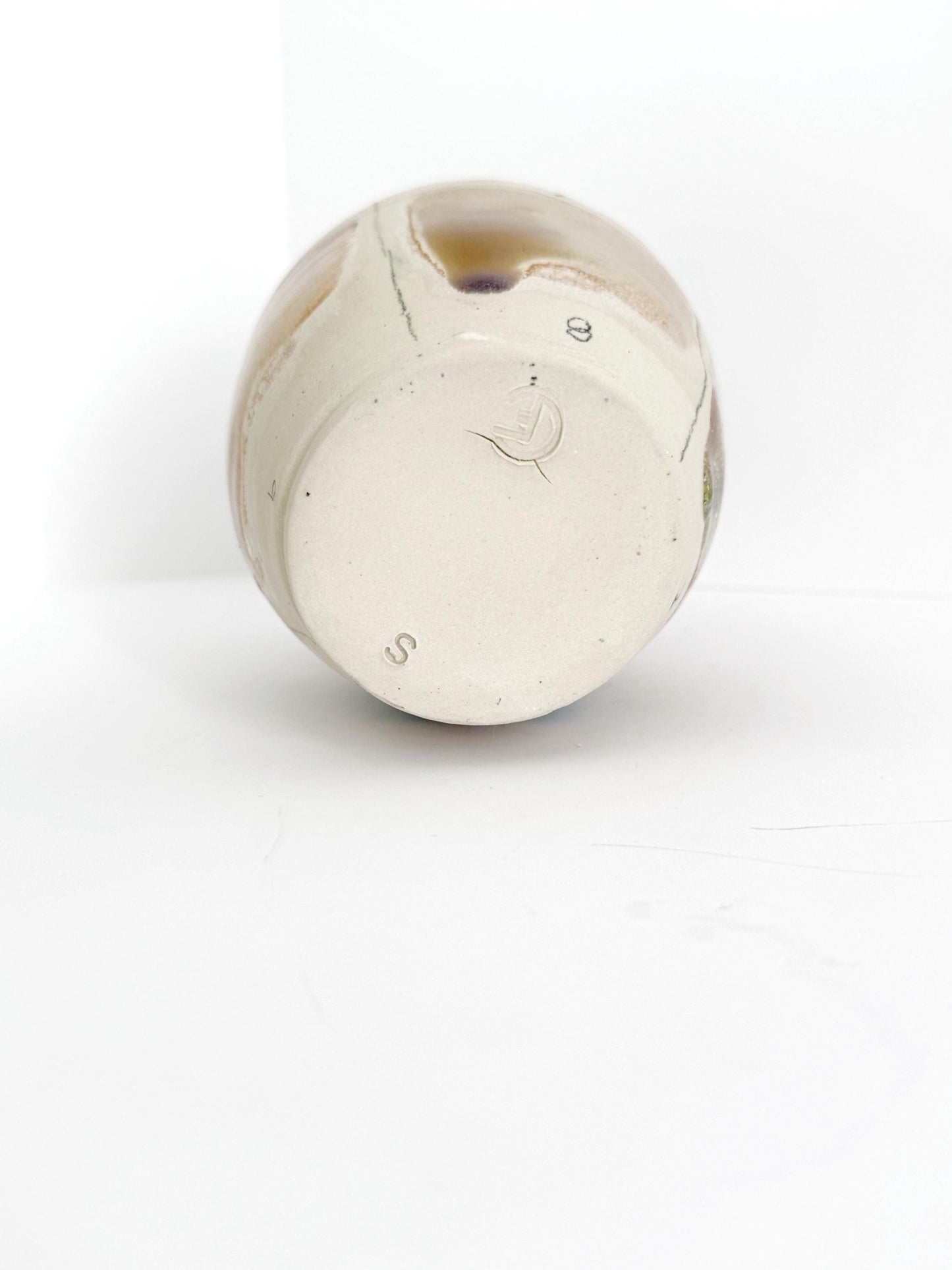 Handpainted Clay Multicolor Vase