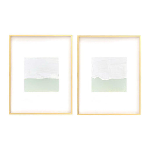 Original Abstract Mixed Media Landscape Paintings, Set of 2, Abstract Wall Art, 4”x6”, Neutral Artwork, Artwork for Interior Design