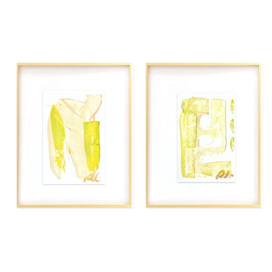 Abstract Watercolor Painting, Pair of 5x7 in 11x14 White Mat, Abstract Artwork, Original Painting, Pink Artwork, Small Framed Artwork