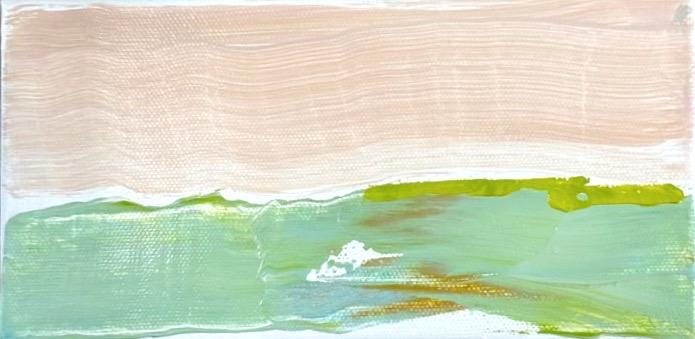 Original Abstract Mixed Media Landscape Painting on Streched Canvas, Abstract Artwork, Small Landscape, Abstract Art