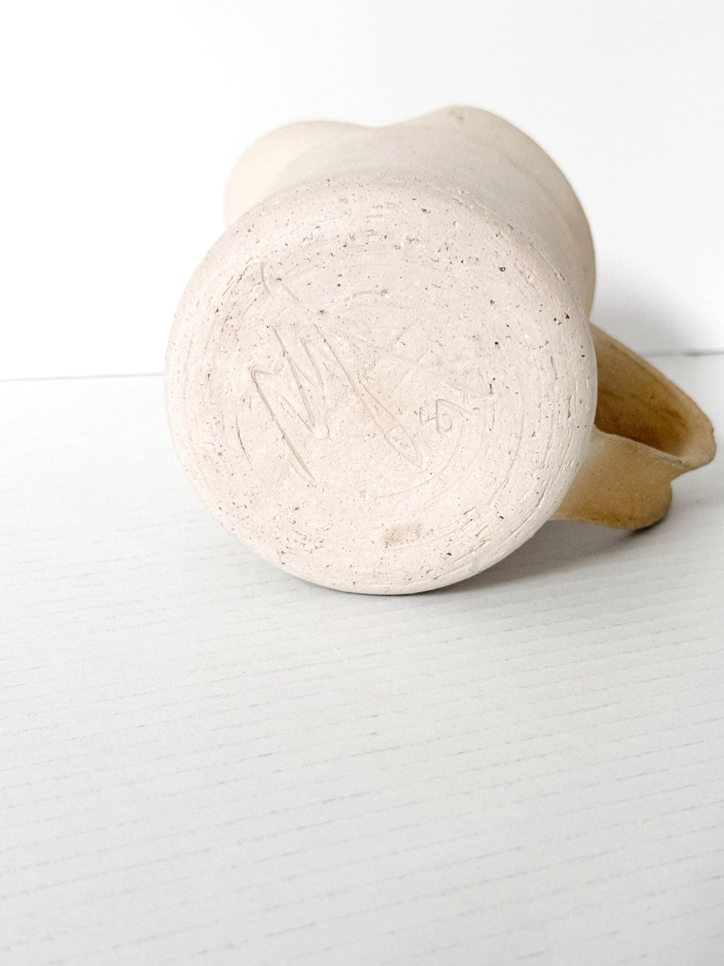 Handmade Taupe Drink Pitcher