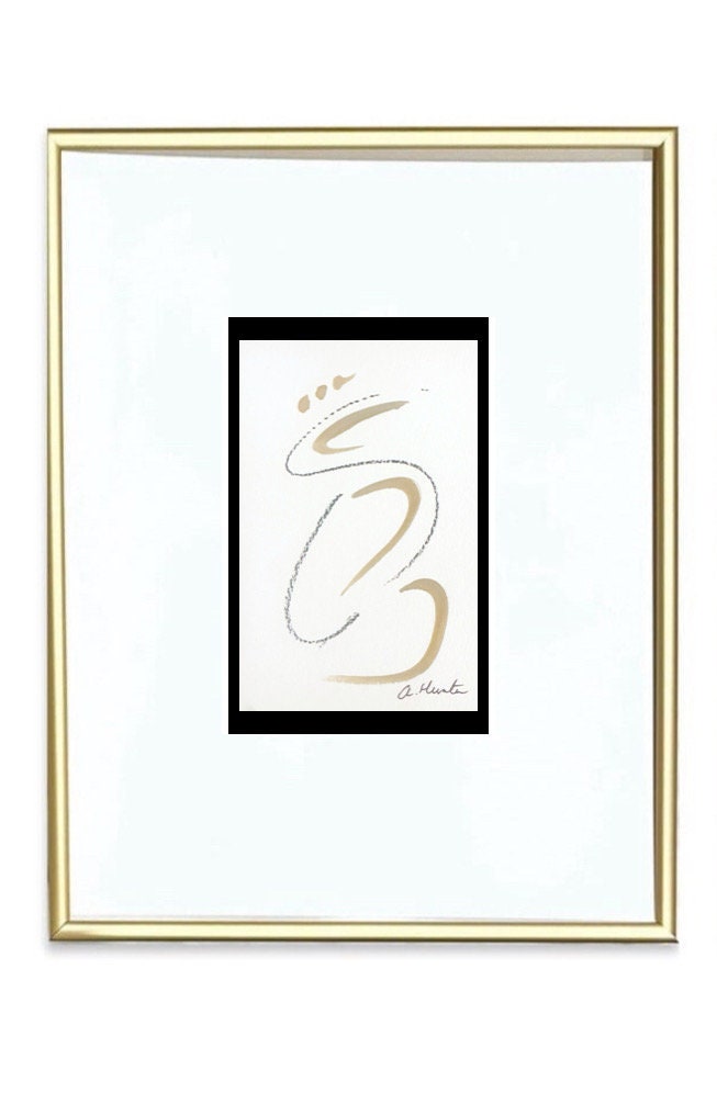 Pair of Original Abstract Nude Paintings, Figure Art, Abstract Art, Neutral Art, Female Nude Painting, Size 5”x8”