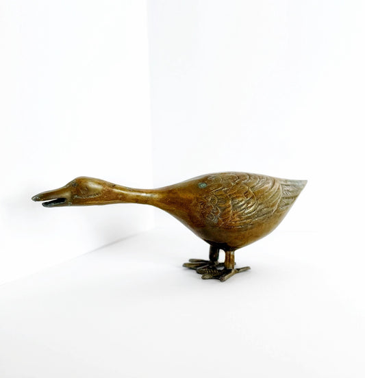 Copper Duck Sculpture