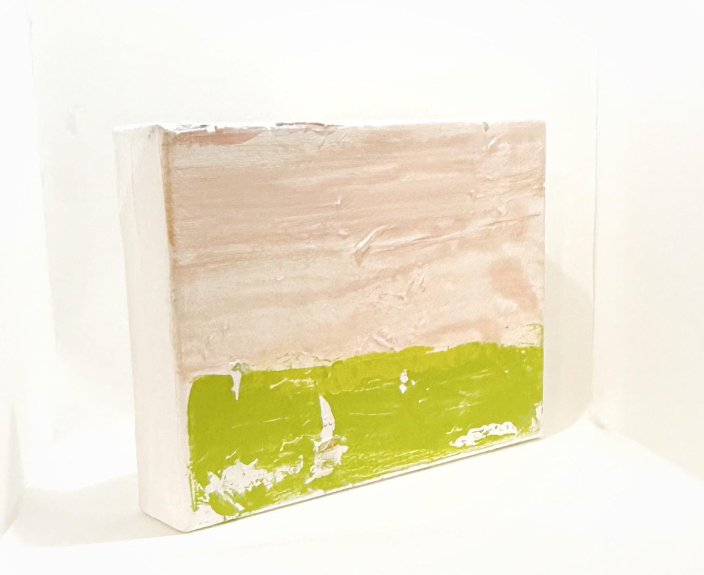 Original Abstract Mixed Media Landscape Painting on Streched Canvas, Abstract Artwork, Small Landscape, Abstract Art