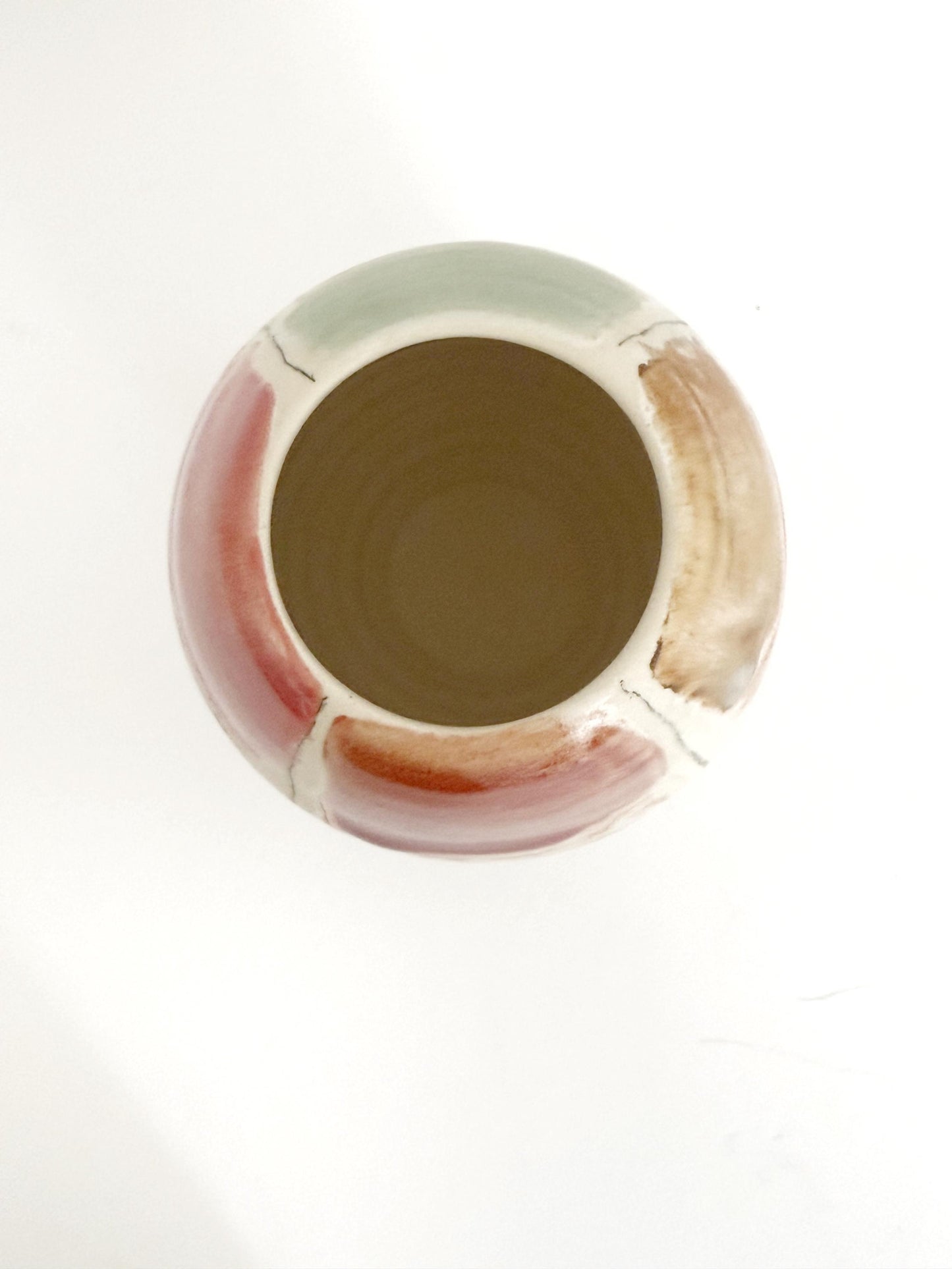 Handpainted Clay Multicolor Vase