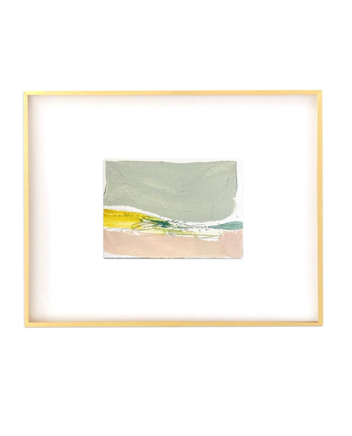 Original Abstract Mixed-Media Painting, Size 4”x6”, Matted in 8”x10”, Ready to Frame, Abstract Artwork, Original Artwork, Coastal Art