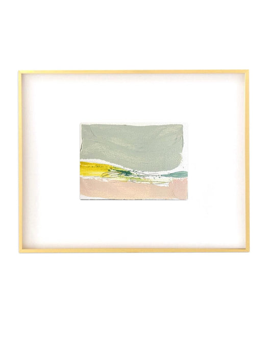 Original Abstract Mixed-Media Painting, Size 4”x6”, Matted in 8”x10”, Ready to Frame, Abstract Artwork, Original Artwork, Coastal Art