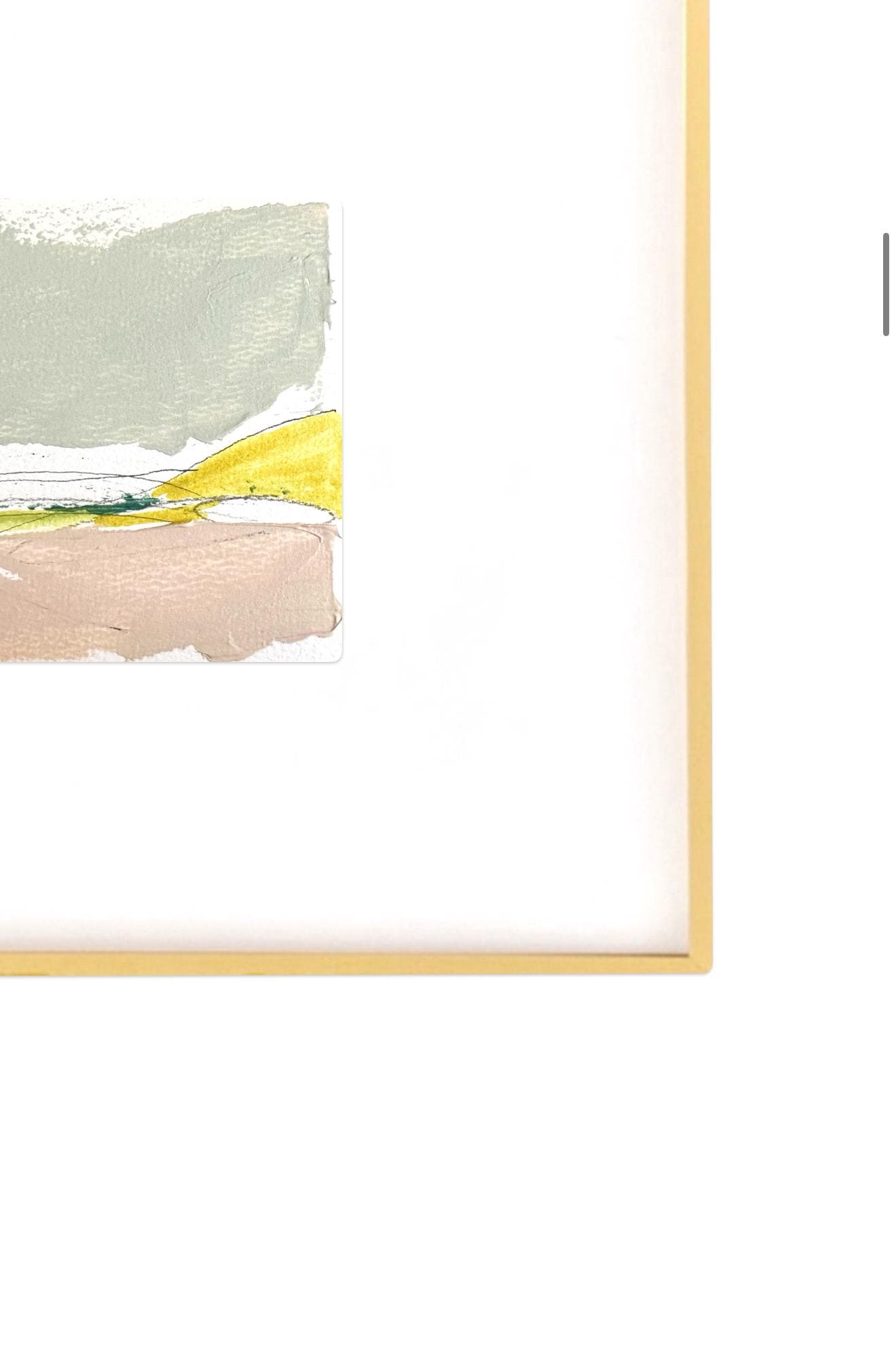 Original Abstract Mixed-Media Painting, Size 4”x6”, Matted in 8”x10”, Ready to Frame, Abstract Artwork, Original Artwork, Coastal Art