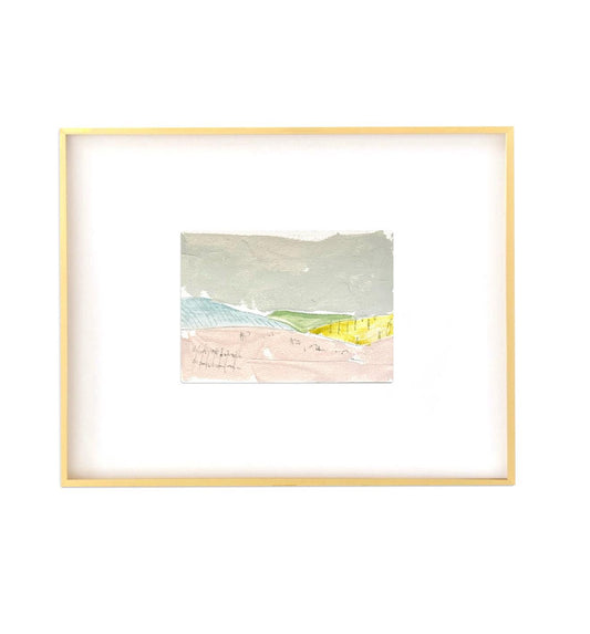 Original Abstract Mixed-Media Painting, Size 4”x6”, Matted in 8”x10”, Ready to Frame, Abstract Artwork, Original Artwork, Coastal Art