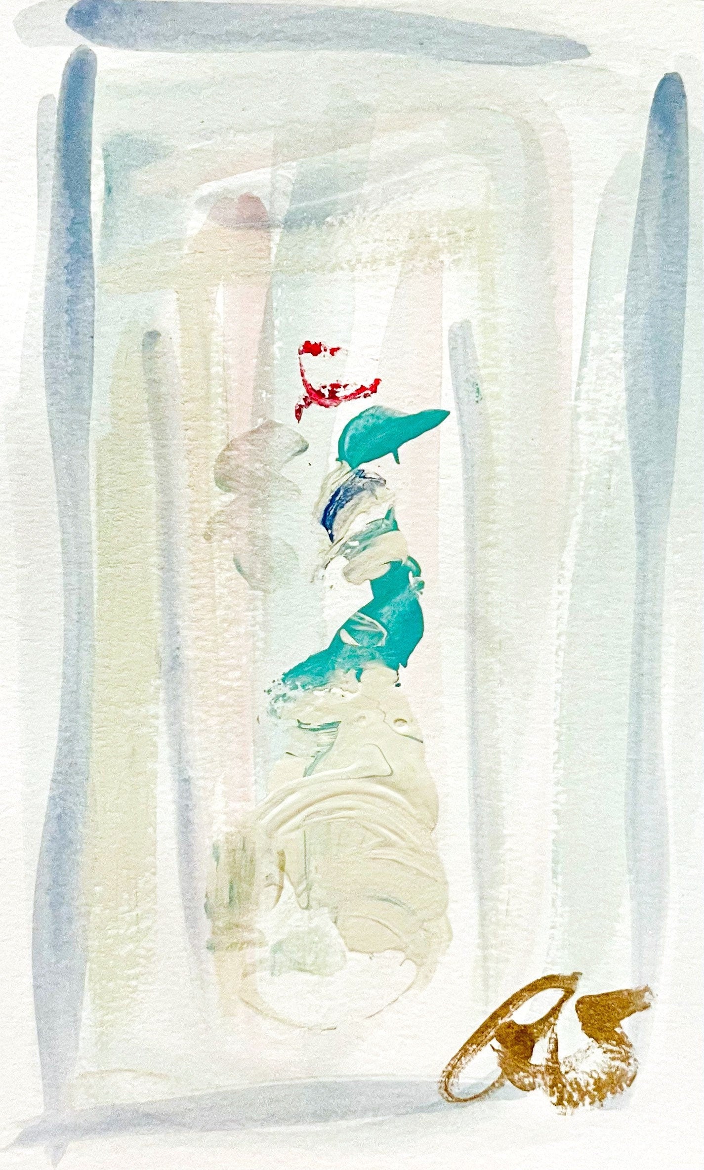 Original Abstract Artwork, Set of 6, Mixed Media, 5" x 7", Original Artwork, Pink Art, Blue Art, Neutral Artwork, Pastel Wall Decor