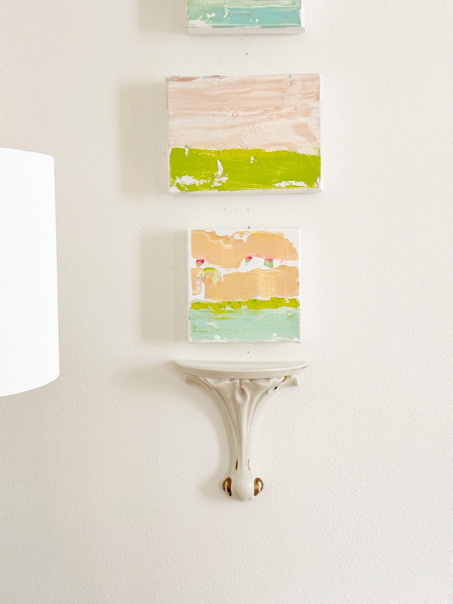 Original Abstract Mixed Media Landscape Painting on Streched Canvas, Abstract Artwork, Small Landscape, Abstract Art