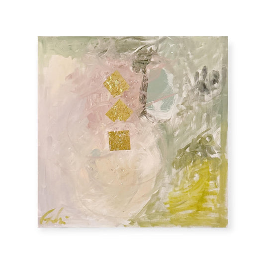 Original Abstract Mixed Media Painting on canvas, Size 30”x30”, White Abstract Painting, Texture Painting on Stretched Canvas