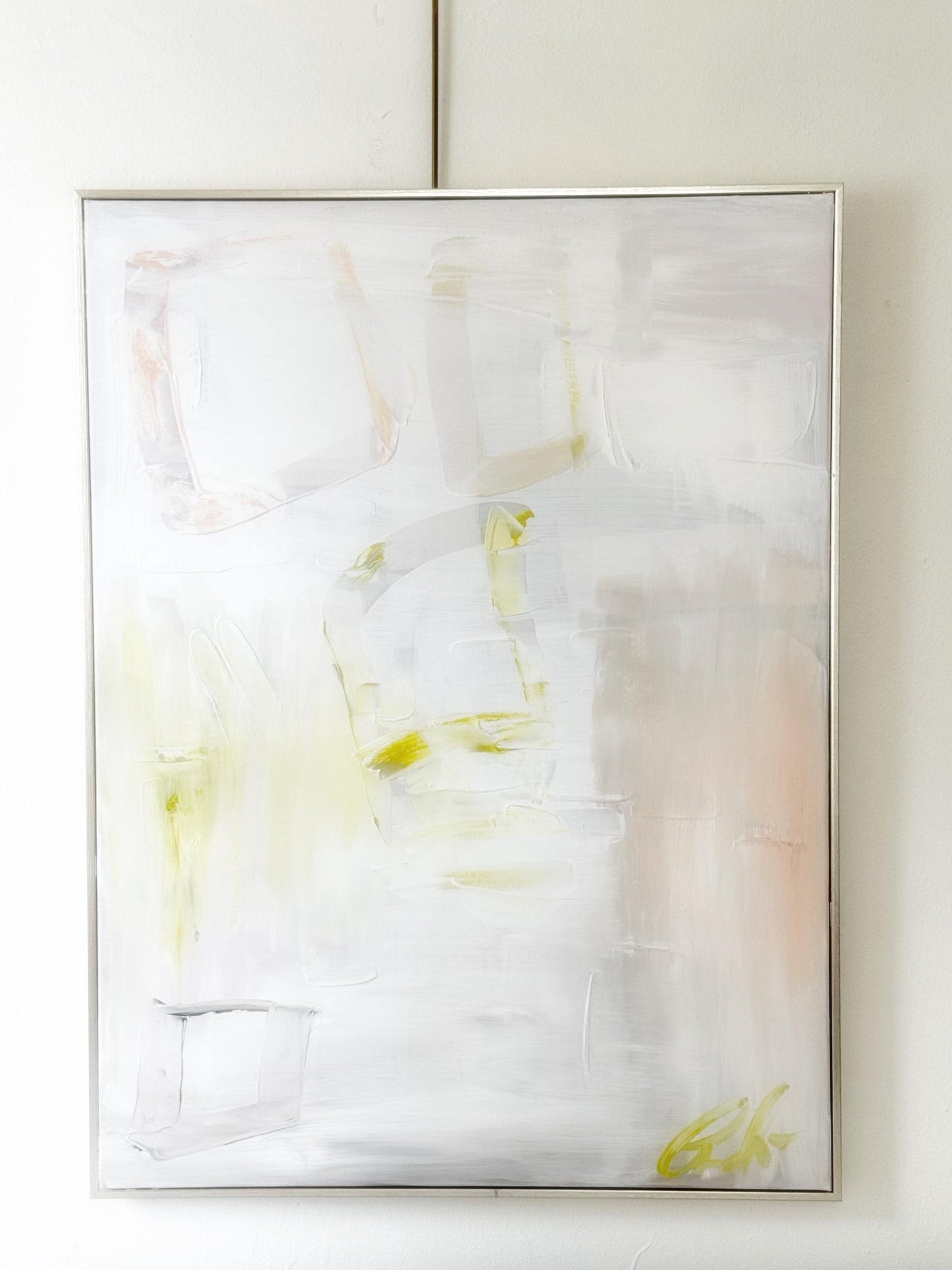 Original Abstract Mixed Media Painting on Canvas, Size 24”x30”, Neutral Artwork, Pastel Artwork, Large Canvas Artwork