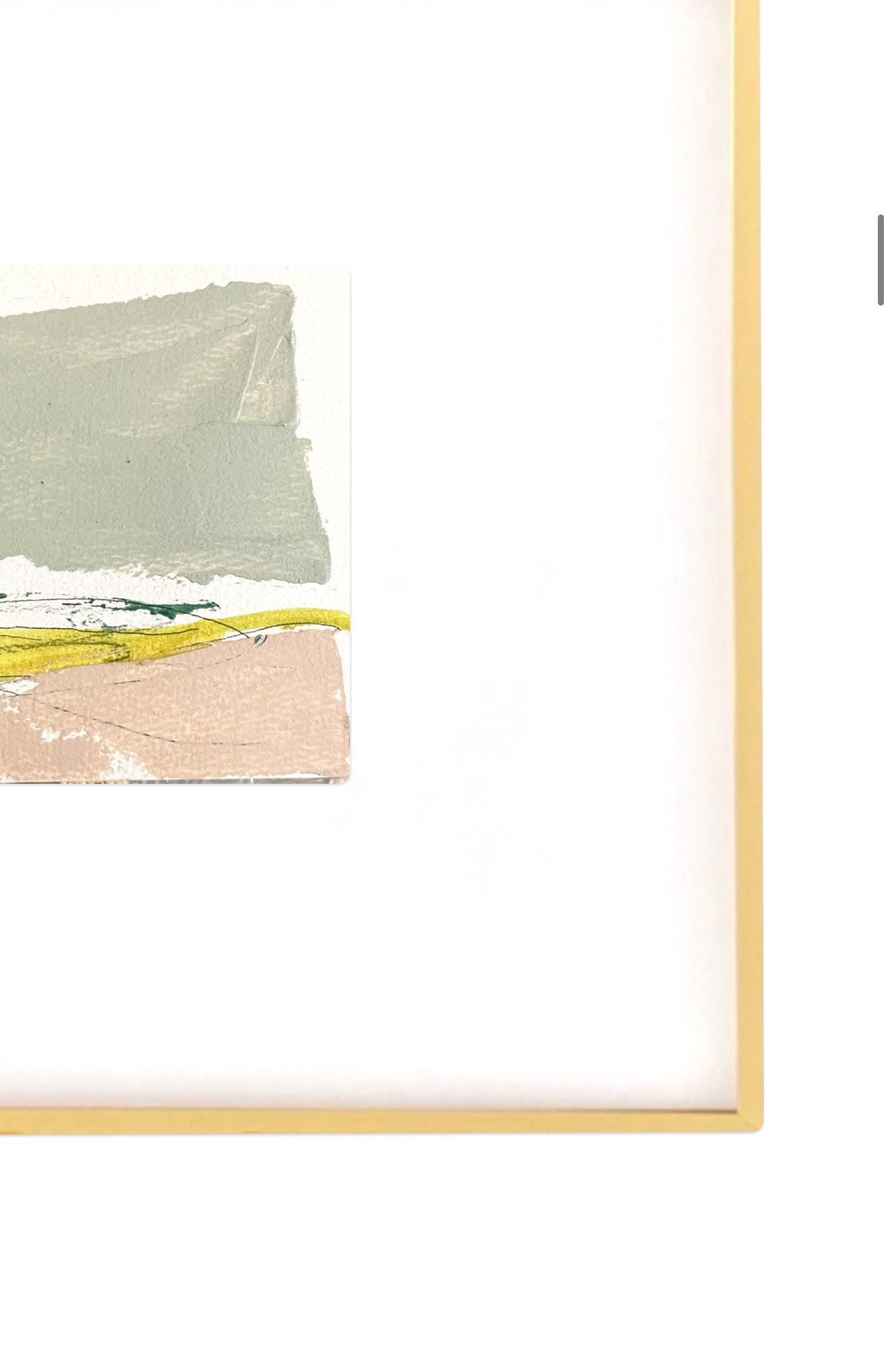 Original Abstract Mixed-Media Painting, Size 4”x6”, Matted in 8”x10”, Ready to Frame, Abstract Artwork, Original Artwork, Coastal Art