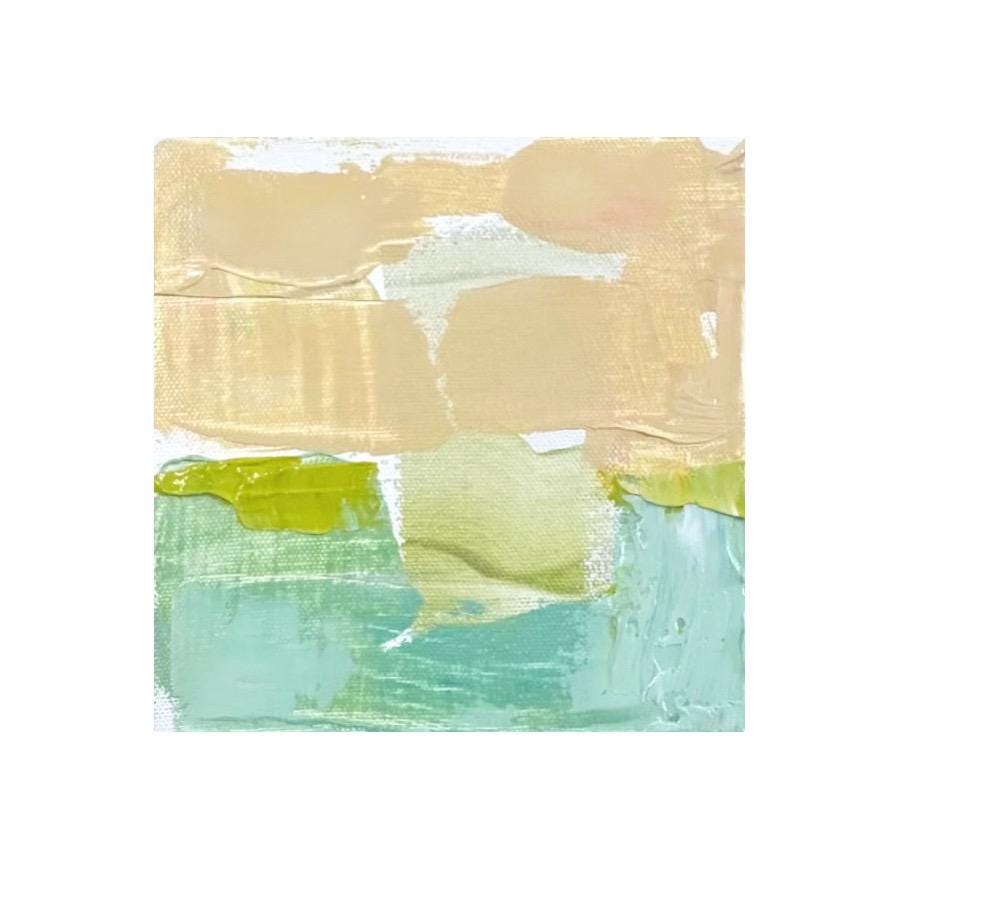 Original Abstract Mixed Media Landscape Painting on Streched Canvas, Abstract Artwork, Small Landscape, Abstract Art