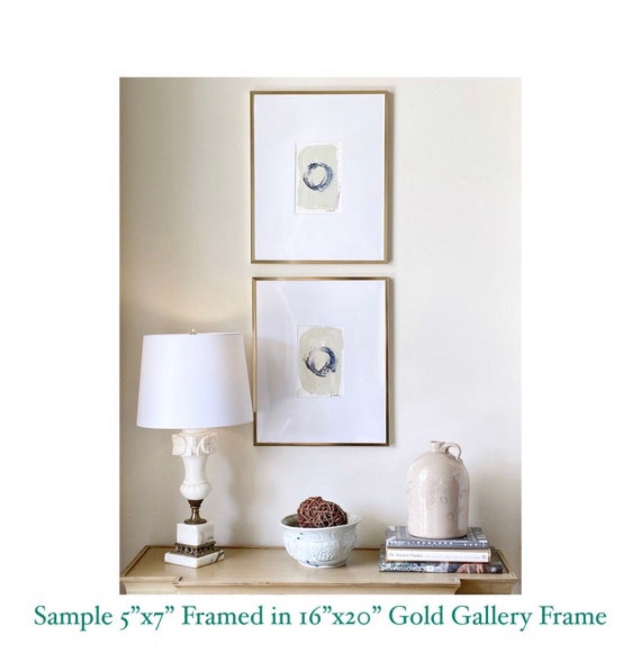 Original Abstract Mixed Media Painting, Set of 2, Abstract Wall Art, 5”x7” (Mat size 11”x14”), Neutral Artwork, Artwork for Interior Design