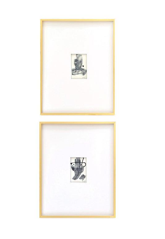 Framed Artwork, Abstract Mixed Media Watercolor on Paper, Neutral Artwork, Minimalist, Home Decor, Abstract Wall Art, Modern Home Decor