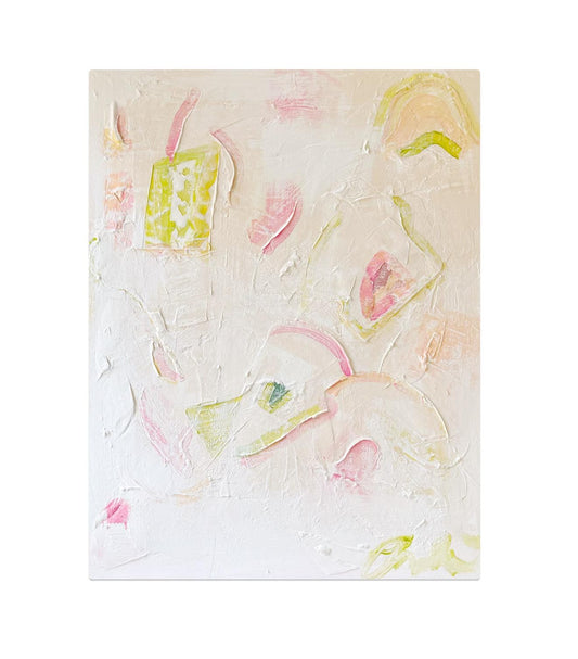 Original Abstract Mixed Media Painting on canvas, Size 24”x30”, White Abstract Painting, Texture Painting on Stretched Canvas