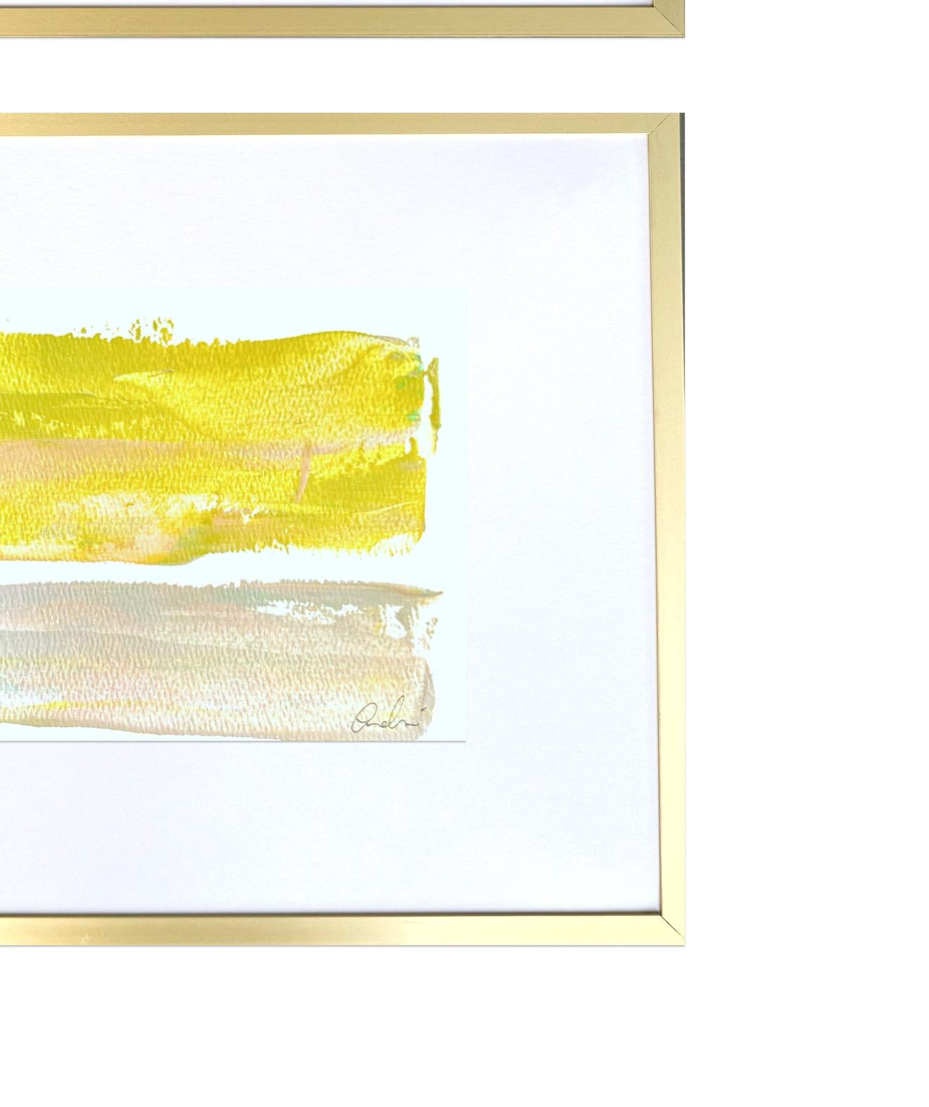 Original Abstract Watercolor Paintings, Set of 2, Abstract Art, Neutral Artwork, Landscape Watercolor Art, Blue, Green, Pink