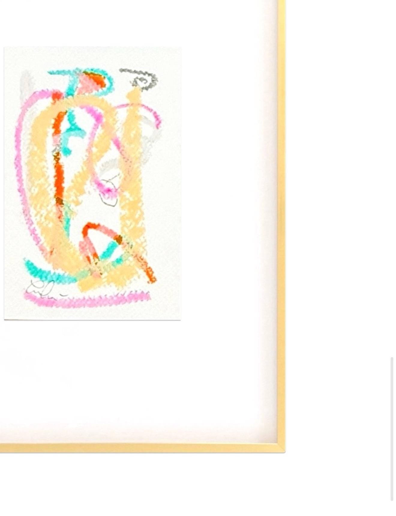 Original Abstract Mixed Media Paintings, Set of 3, Abstract Art, Neutral Artwork, Pink Art, Green, Blue, Neon Abstract Paintings