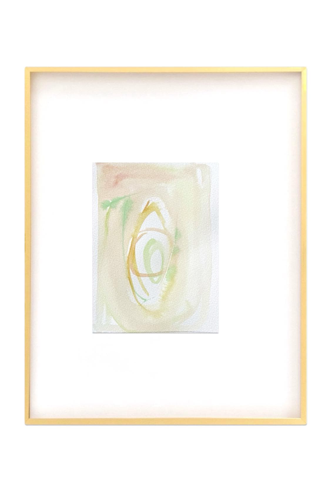 Abstract Watercolor Paintings, Set of Three, 5"x7”, Pink, Green, Pastel