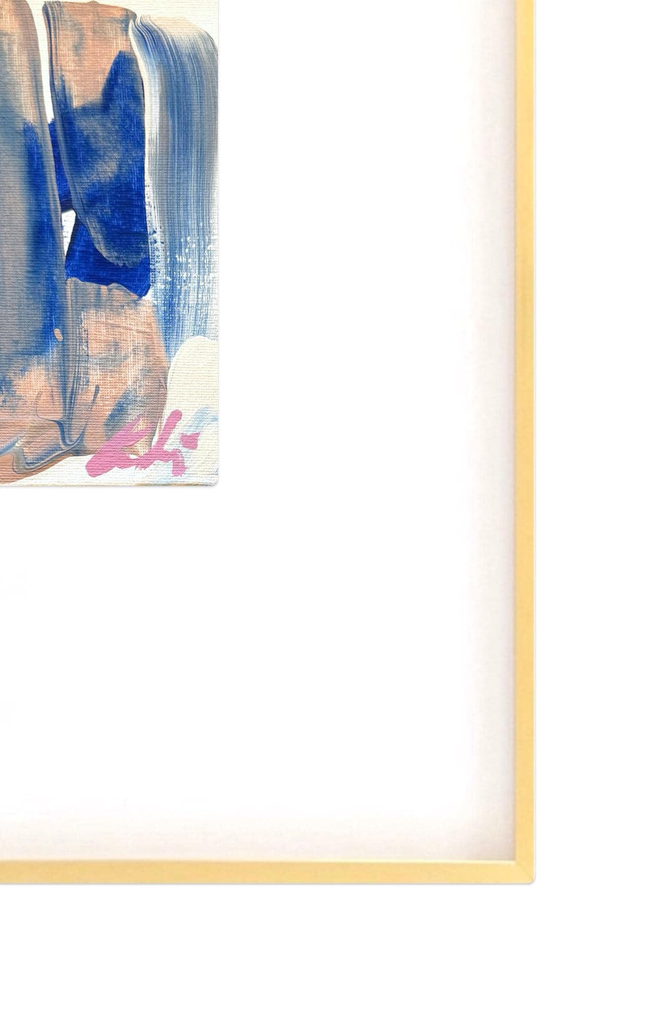 Original Abstract Mixed Media Painting on Canvas, Abstract Artwork, Original Painting, Blue, Pink, Taupe