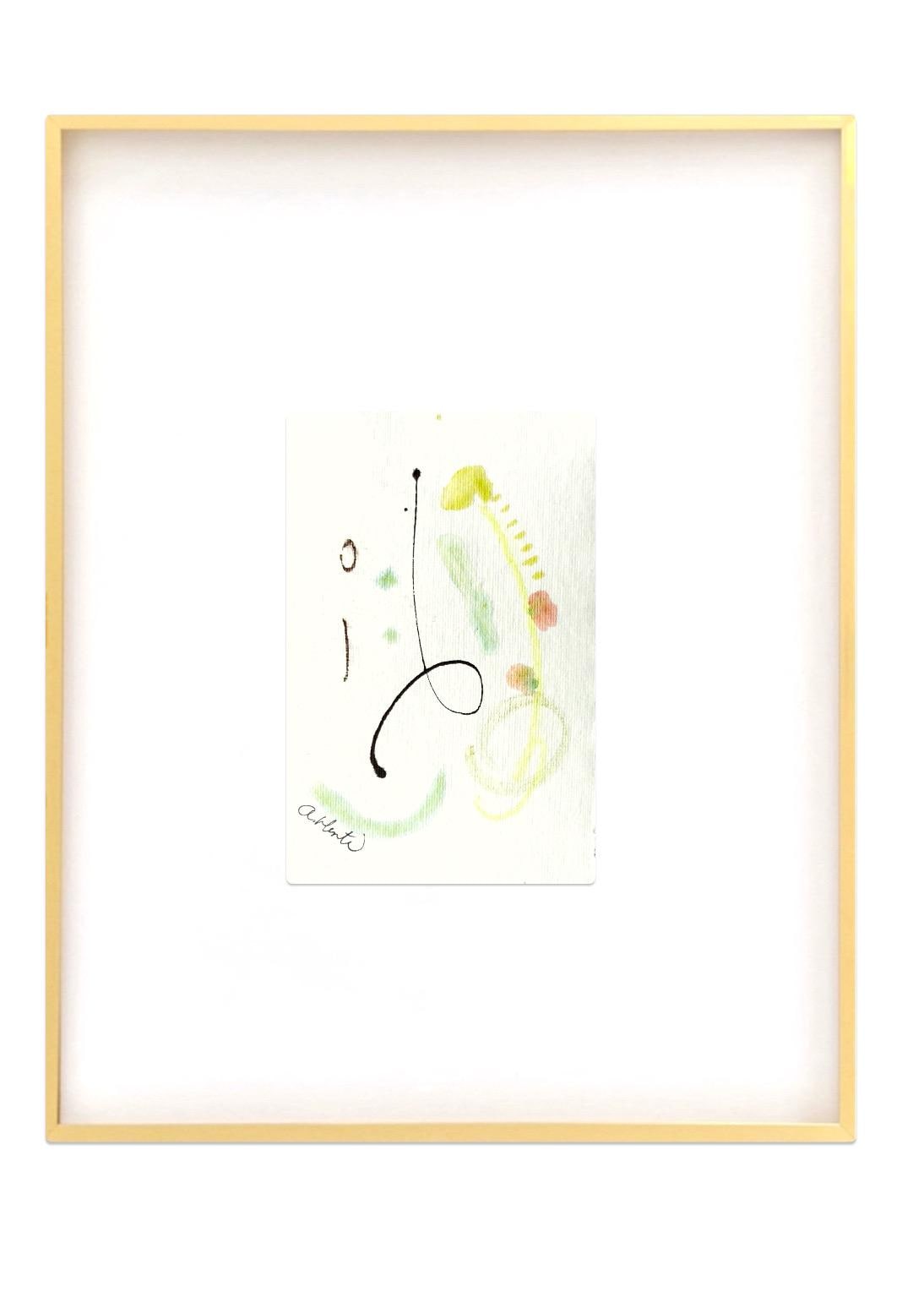 Abstract Watercolor Painting, Set of 3, 5"x7”, White Mat 11”x14”, Abstract Wall Art, Original Watercolor Painting, Pink, Green, Pastel
