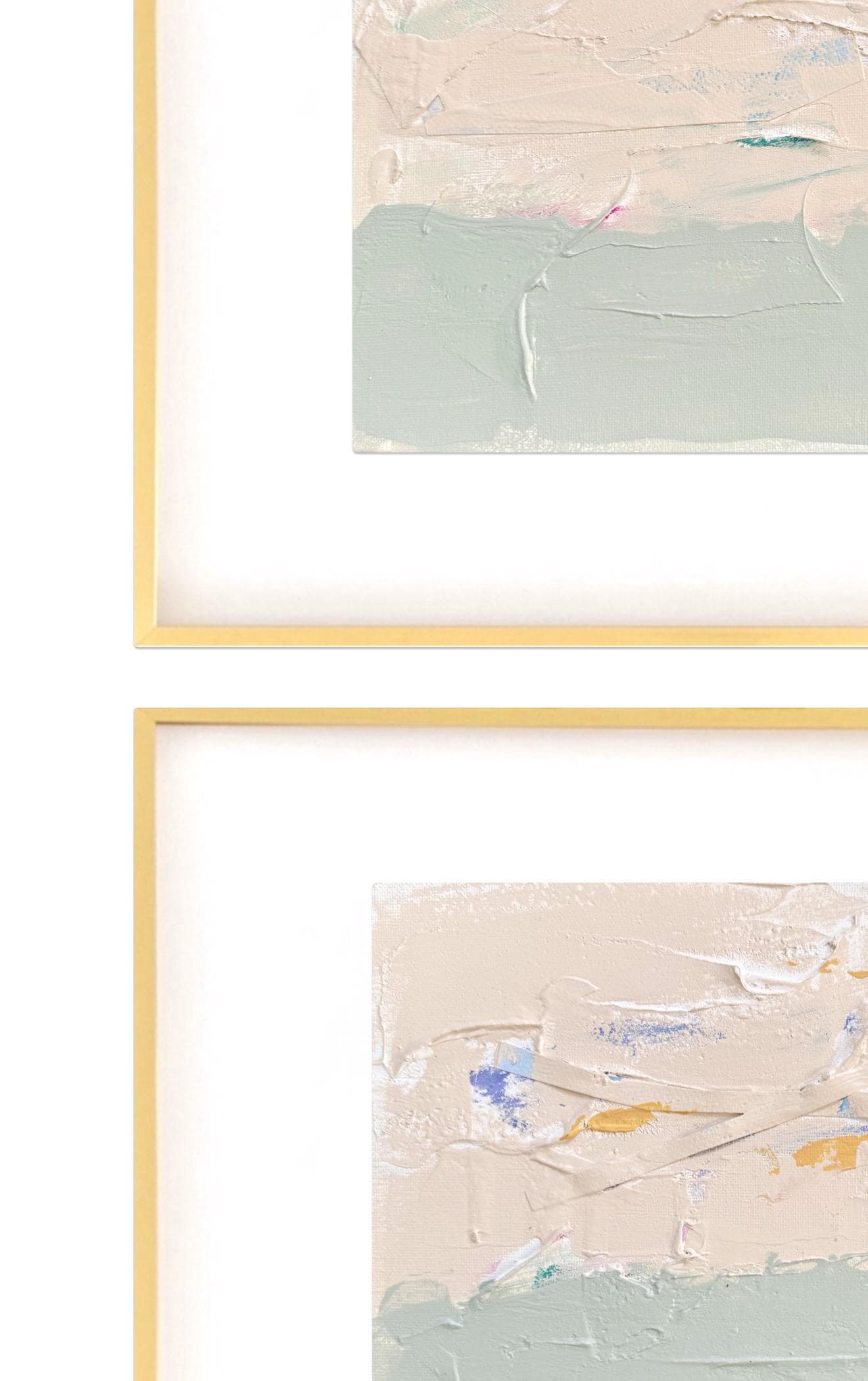 Original Abstract Mixed Media Painting, Set of 2, Abstract Wall Art, 5”x7” (Mat size 11”x14”), Neutral Artwork, Artwork for Interior Design