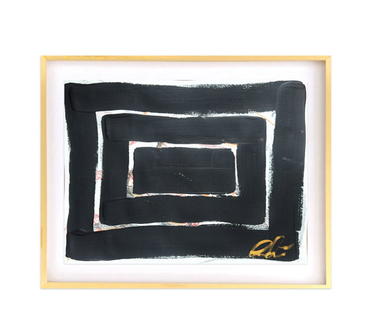 Large Original Abstract Mixed Media Painting on Paper, Size 18”x24”, Black & White Painting, Original Artwork, Minimalist Art, Neutral Art