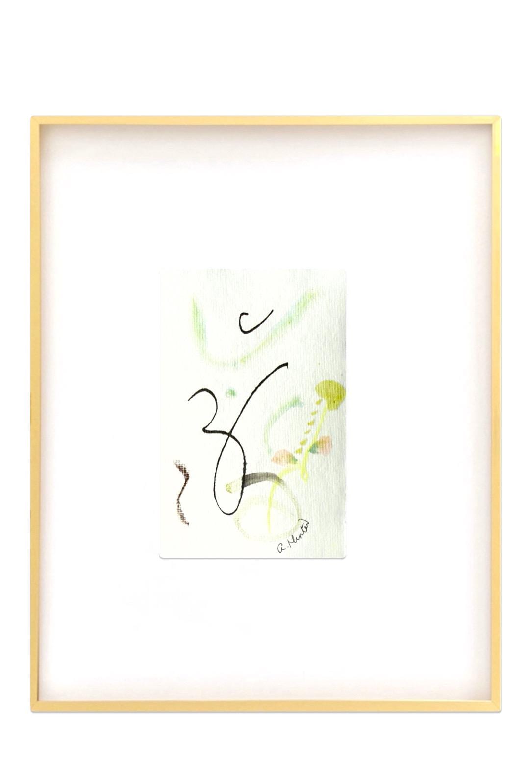 Abstract Watercolor Painting, Set of 3, 5"x7”, White Mat 11”x14”, Abstract Wall Art, Original Watercolor Painting, Pink, Green, Pastel