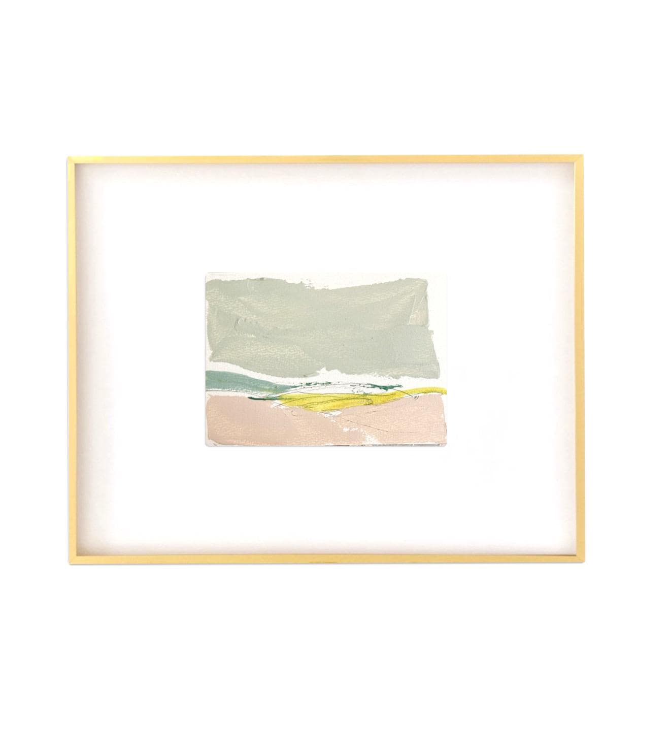 Original Abstract Mixed-Media Painting, Size 4”x6”, Matted in 8”x10”, Ready to Frame, Abstract Artwork, Original Artwork, Coastal Art