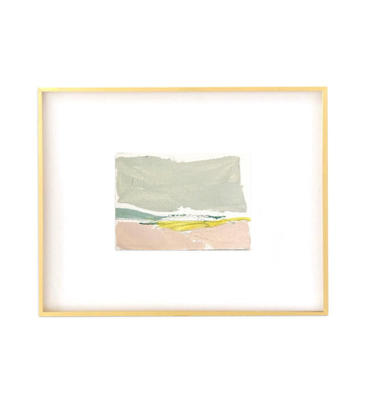 Original Abstract Mixed-Media Painting, Size 4”x6”, Matted in 8”x10”, Ready to Frame, Abstract Artwork, Original Artwork, Coastal Art