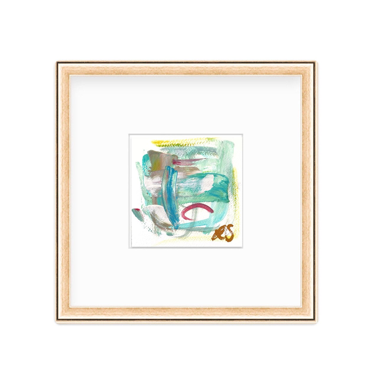 Original Abstract Art, Set of Six Paintings for Frame Gallery, size 5”x5”